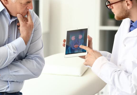 gruczolakorak - pacjent podczas diagnozy